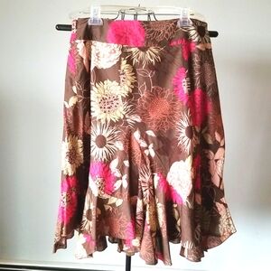 Floral Skirt 100% Cotton Petite  Size 10. A.n.a. A New Approach
